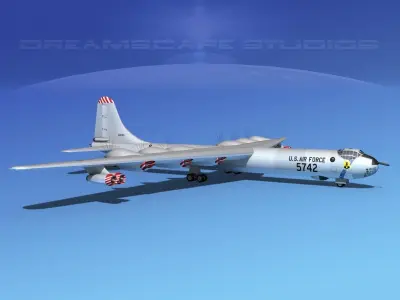 Convair B-36G Peacemaker V05 3D model