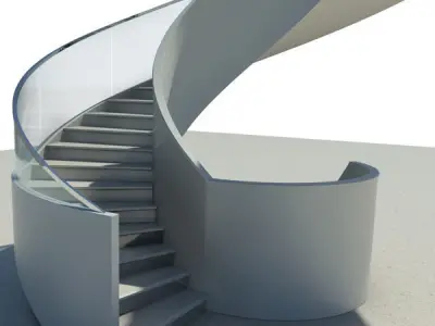 Spiral Stair Case 3D model