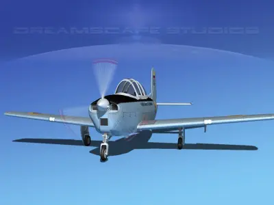 Beechcraft T-34 Mentor Colombia 3D model