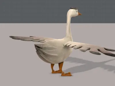 Duck V01 Low-poly 3D model