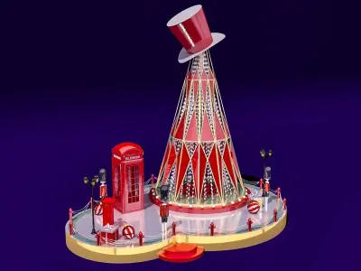 British Christmas tree 3D model