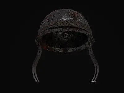 Old WW2 US Army Helmet - Game Ready - Low Poly PBR 3D Model  Low-poly 3D model