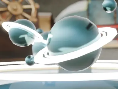 VR Spaceship Interior Low-poly 3D model