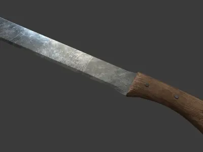 Machete Low Poly Low-poly 3D model