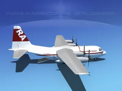 Lockheed C-130 Hercules Richards Aviation 3D model