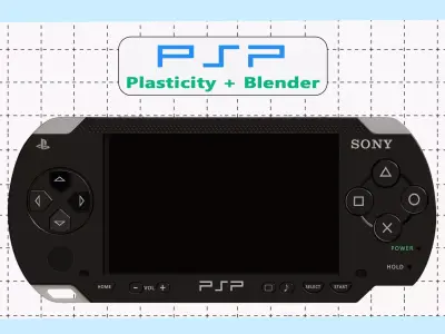 PSP portable playstation 3D model