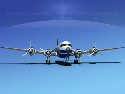 Douglas DC-7B Corporate 5 3D model