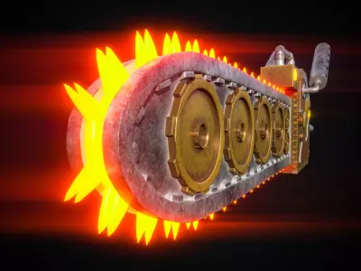 Sci Fi Energy Chainsaw Futuristic Weapon 3D model
