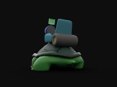 GunBound Turtle 3D model