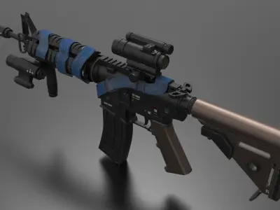 m16A3 FPS-TPS Low-poly 3D model