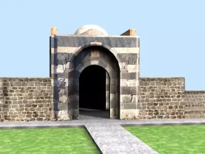 stone gate of Khoi Low-poly 3D model