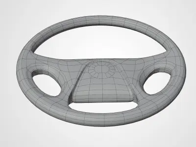 6 Indian bus steering in 3d Low-poly 3D model