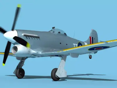 Hawker Hawker Tempest MK1 V03 3D model