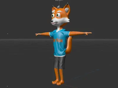Cartoon Mr Fox Free 3D model