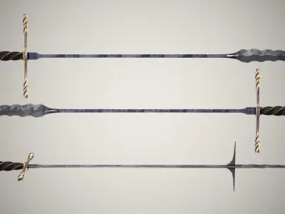 Boar-Hunting Sword Low-poly 3D model