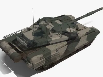 T-90 MS Regular Dirt Low-poly 3D model