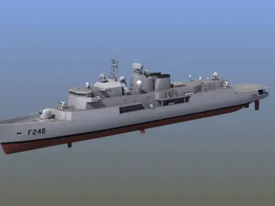 MEKO 200 Frigate Low-poly 3D model