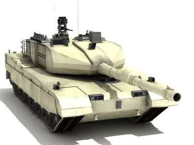 Altay Tank Turkish Military tank Low-poly 3D model