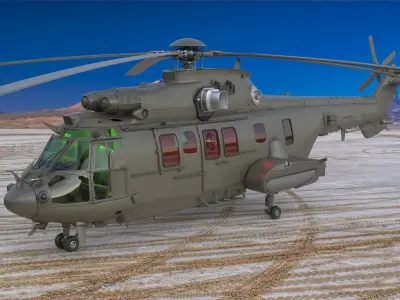 Eurocopter EC 725 3ds max Vray 3D model