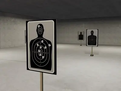 Shooting Room - Training - Tiro ao Alvo Low-poly 3D model