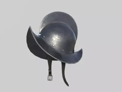 Conquistador Morion Helmet02 Low-poly 3D model