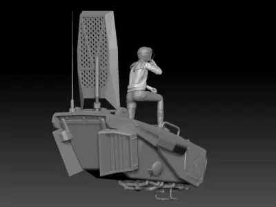 APOCALYPSE GARAGE MECHA MILITARY GIRL 2 3D print model