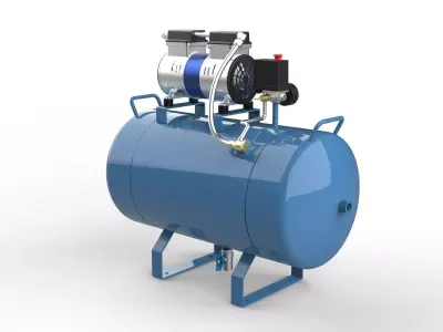 Air Compressor 1Hp 50lt 3D model