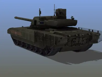 T-14 Tank Russian Army Low-poly 3D model