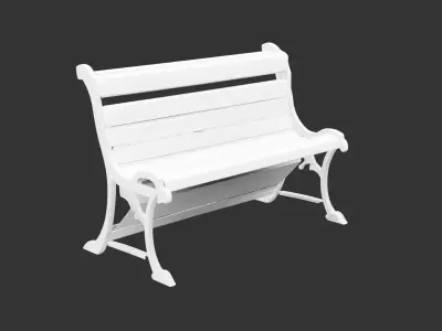 Vintage Park Bench for 3D print 3D model