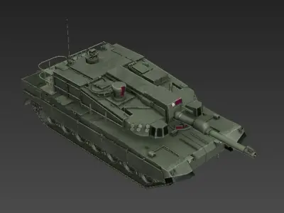 military tank Low-poly 3D model 5