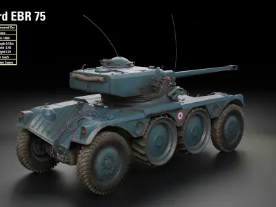 Panhard EBR 75 PBR Model 3D model