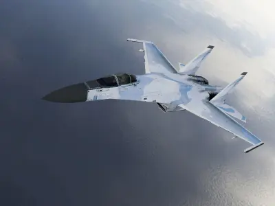Sukhoi SU27 Flanker Low-poly 3D model
