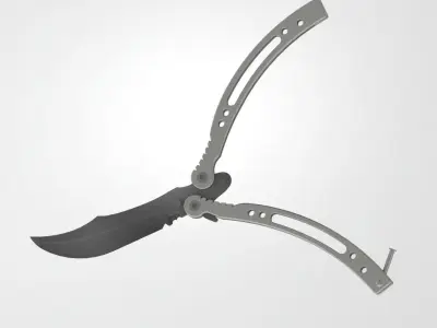 Butterfly knife 3D print model