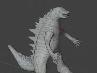 Godzilla - Monster - King of Monsters Low-poly 3D model