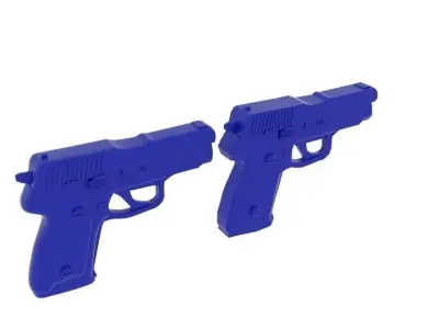 Gun Blue Plastic 3D model