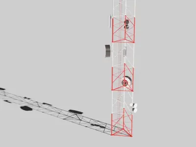 Radio Tower Antenna 02 Free low-poly 3D model