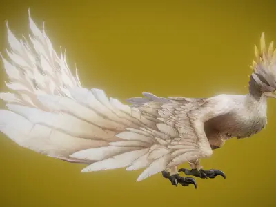 Feather Low-poly 3D model