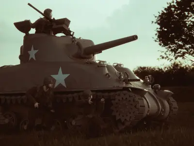 M4A1 Sherman 3D model