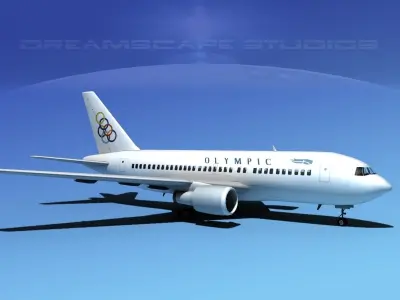 Boeing 767-100 Olympic 3D model