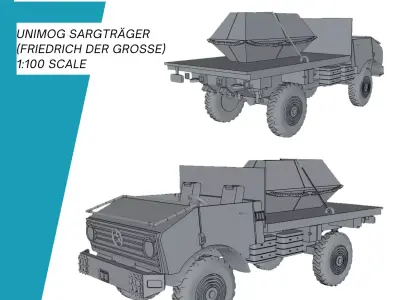 Mercedes Benz Unimog Sargtraeger Friedrich der Grosse 3D print model