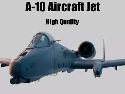 Attack Aircraft A-10 thunderbolt High Quality 3D model