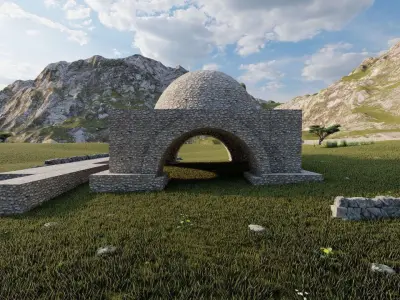 fireplace-Historical temple-place of worship 3D model