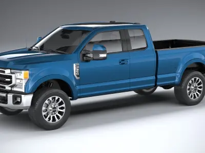 Ford F350 Super Duty Lariat Super Cab LB 2022 3D model