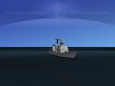 USS Cape St George CG-71 LP Low-poly 3D model