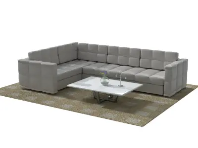 sofa Furniture Set Free low-poly 3D model