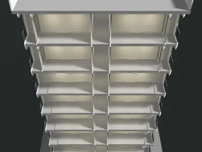 Apartment building in section cut 24ZZ38 3D model