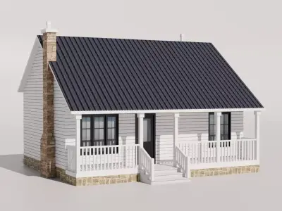 Modern Cabin House S1 Free 3D model