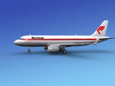 Airbus A320 Martinair 3D model