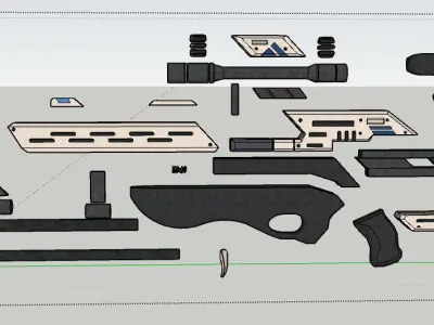 M-97 Viper Low-poly 3D model