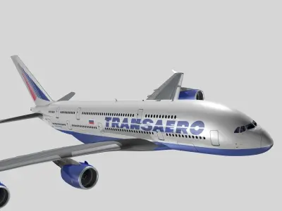 Airbus A-380 Transaero Airlines 3D model